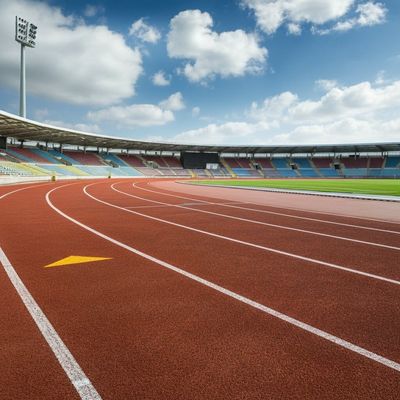 Drainage et résistance aux UV La piste de course IAAF avec une absorption des chocs de 35% à 50%