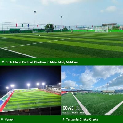 La qualité de la FIFA du gazon artificiel antidérapant résistant à l'usure à faible frottement du gazon artificiel imperméable à l'eau fournisseur de gazon synthétique OEM par usine