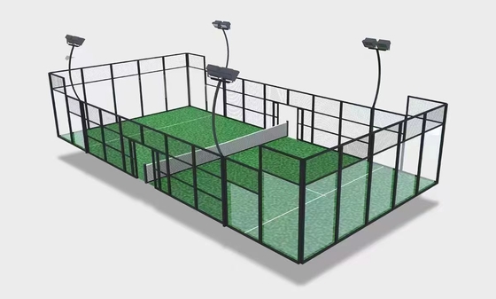Terrain de Padel de qualité industrielle avec drainage rapide en acier galvanisé à chaud pour terrain de paddle dans le jardin