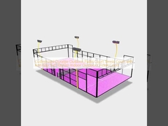Cour de padel extérieure durable personnalisée Cour de tennis avec gazon antidérapant Cour de cricket extérieure intérieure 10x20m
