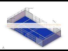 Cour de padel panoramique avec une structure renforcée pour une durabilité et une longévité accrues