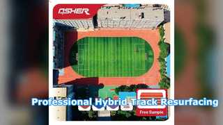 Resurfaçage professionnel de piste de course de stade hybride en PU